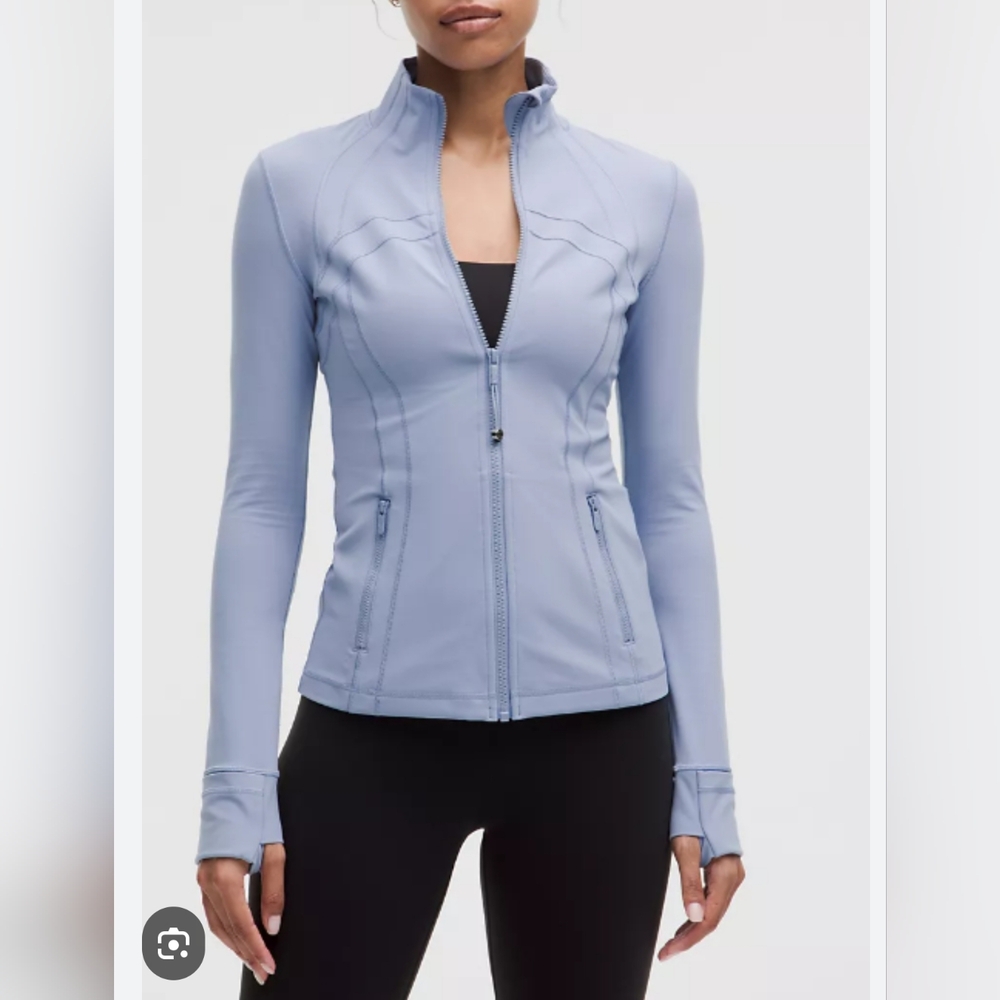 Lululemon Define Jacket Size 12 Large Womens Light Blue Full Zip Athletic Nylon
